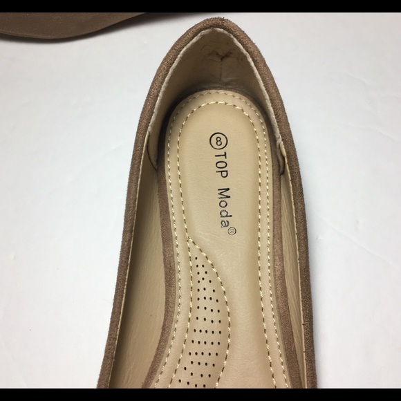 COPY - TOP Moda Tan Flats SZ 8 NWOT - Picture 5 of 8